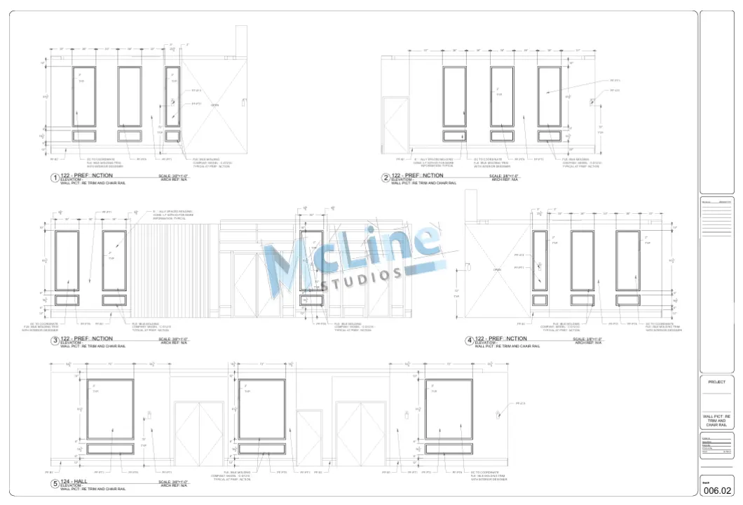 Millwork shop drawings