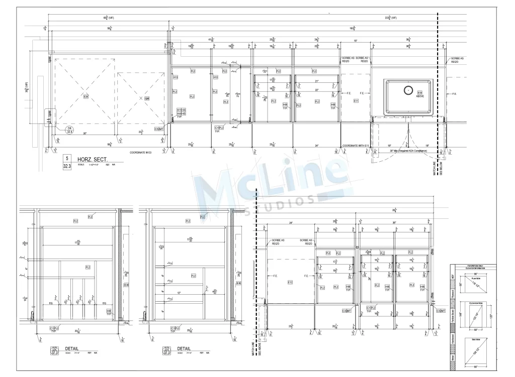 Millwork Drafting Services for Custom Cabinets | McLine Studios