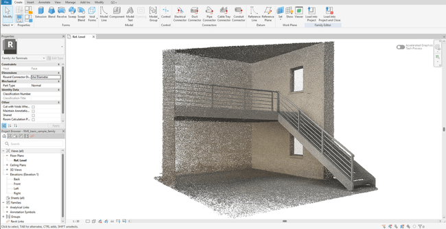 Point cloud to revit